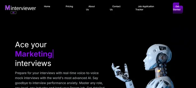 MockInterviewer AI homepage
