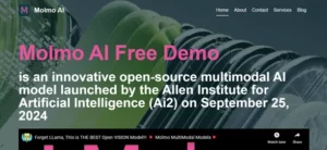 Molmo AI homepage