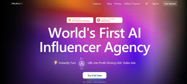 Muku AI homepage