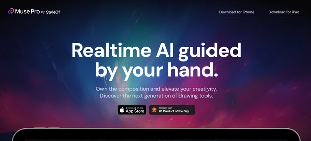 Muse Pro AI homepage