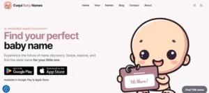 NameWith AI homepage
