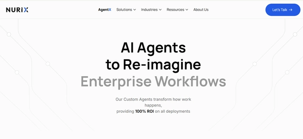 Nurix AI homepage