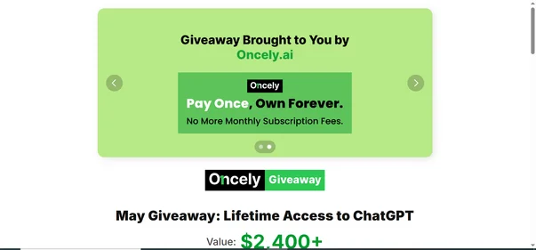 Oncely Giveaway