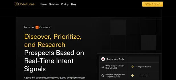 OpenFunnel homepage