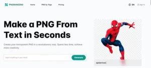 PNG Maker AI homepage