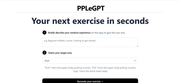 PPLeGPT homepage