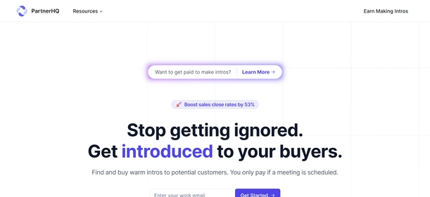 Partner HQ homepage