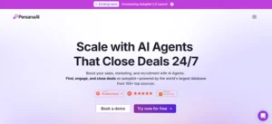 Persana AI for Prospecting homepage