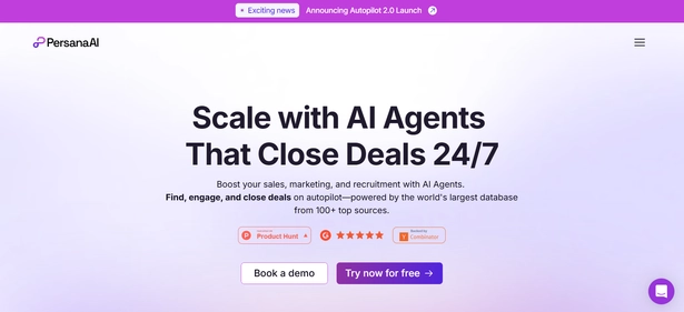 Persana AI for Prospecting homepage