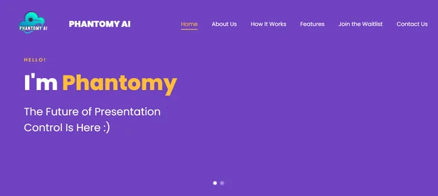 Phantomy AI homepage