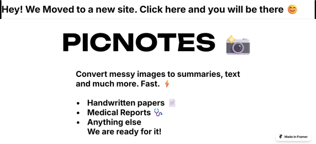 Pic Notes homepage
