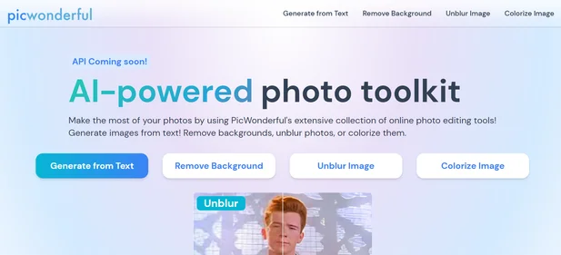 Pic Wonderful homepage