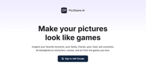 Pic2Game homepage