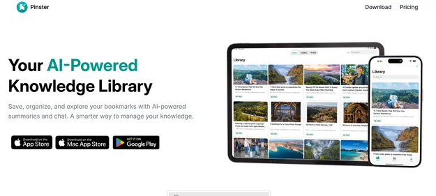 Pinster homepage