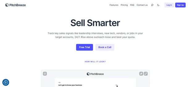 Pitch Breeze homepage