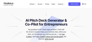 PitchBob IO homepage