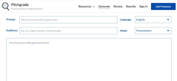 PitchGrade homepage