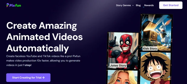 Pix Fun AI homepage