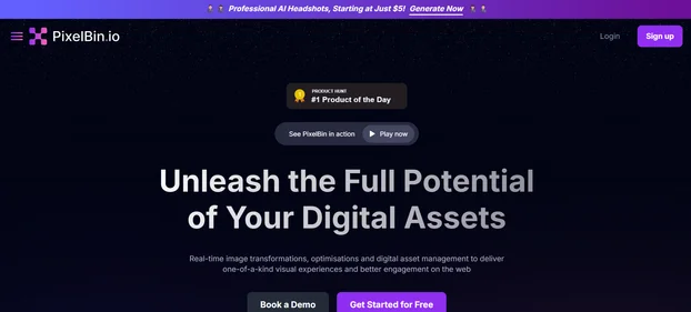 PixelBin.io homepage