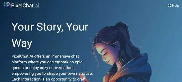 PixelChat AI homepage