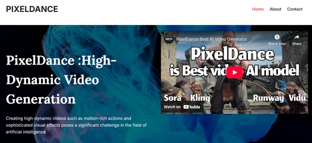 PixelDance homepage