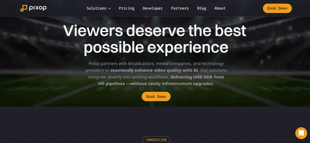 Pixop homepage
