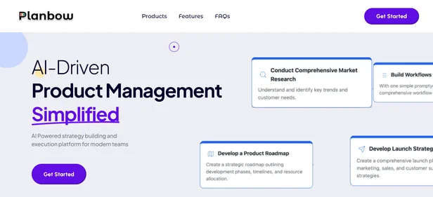 Plan Bow AI homepage