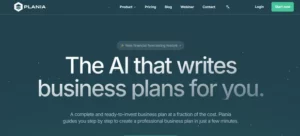 Plania AI homepage