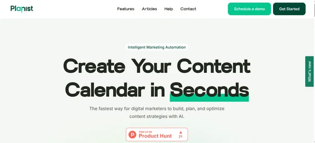 Planist homepage