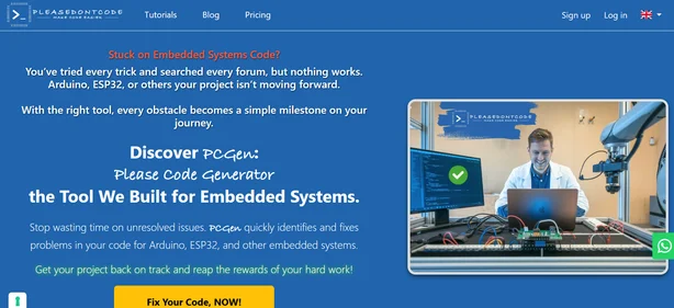 Please Don’t Code homepage