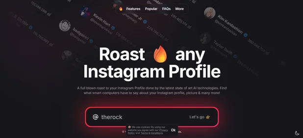 Please Roast homepage