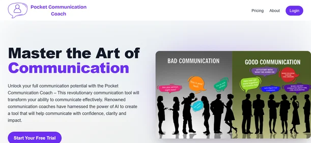 Pocket Communication Coach homepage