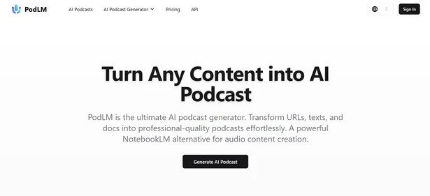 PodLM homepage