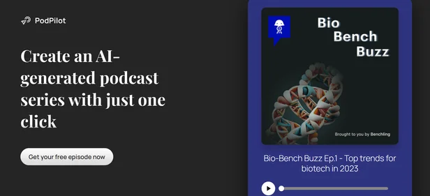 PodPilot homepage