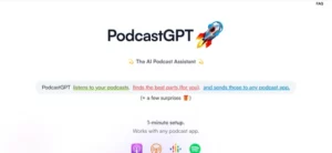 PodcastGPT homepage