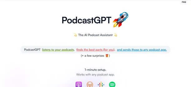 PodcastGPT homepage