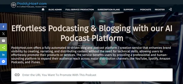 PoddyHost homepage