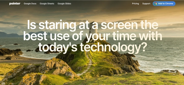 Pointer AI  homepage