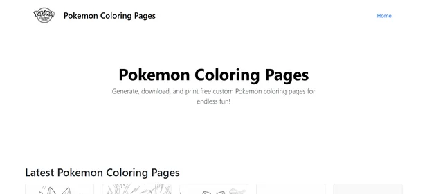 Pokemon Coloring Pages homepage
