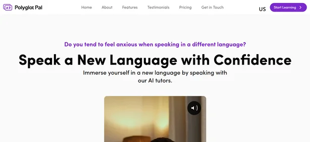 Polyglot AI homepage