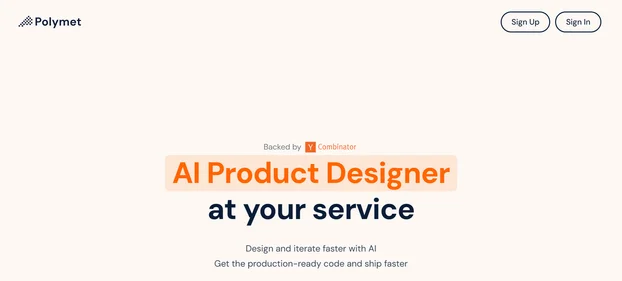 Polymet AI homepage
