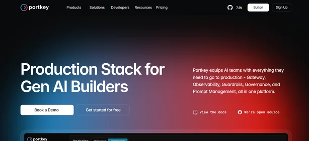 Portkey homepage