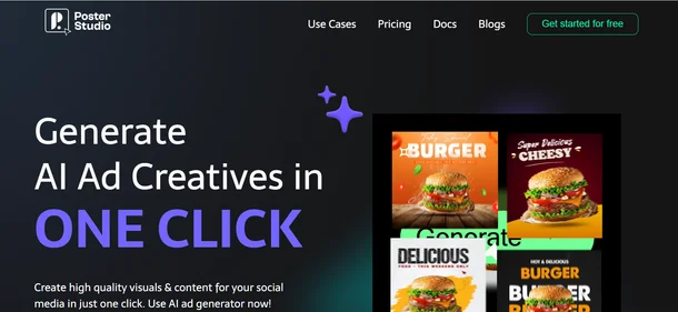 Poster Studio AI homepage