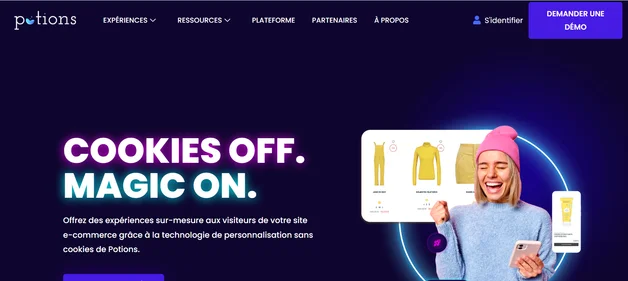 Potion AI homepage