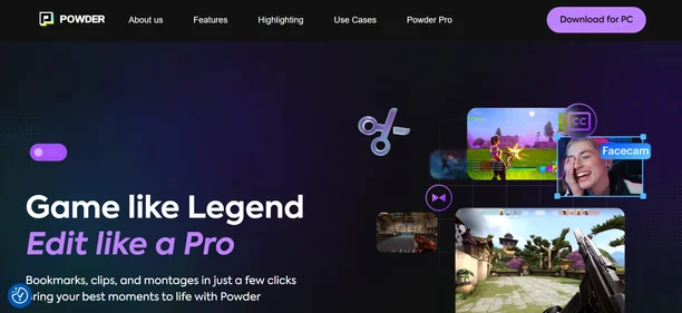Powder AI homepage