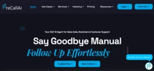 PreCallAI homepage