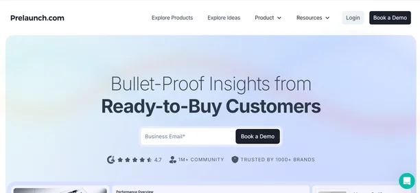 Prelaunch homepage