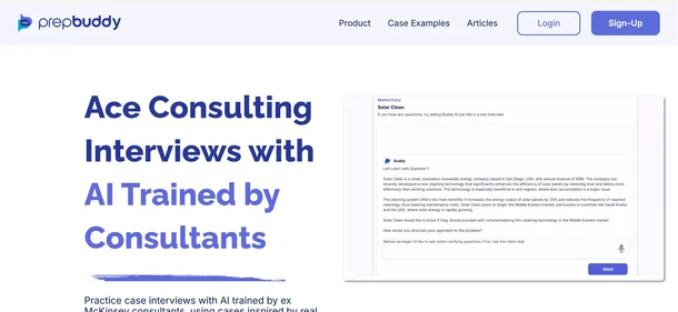 PrepBuddy AI homepage