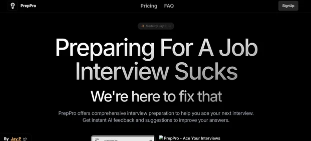 PrepPro homepage