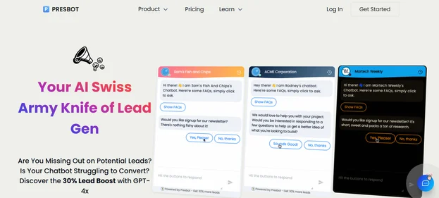 Presbot homepage